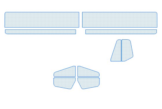 Sail set for Flightstar drawing CAD